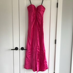 Pink prom dress.